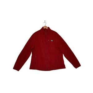 LL Bean size L jacket zip-up fleece zip pockets hiking camping casual everyday
